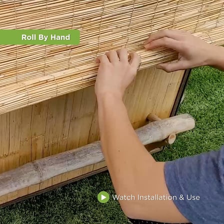 X-Scapes 20-BLC4 Işık Filtreleme Kordonsuz Bambu Kamış Rulo Perde Pencereler için, 48" G x 72" Y, Kahve