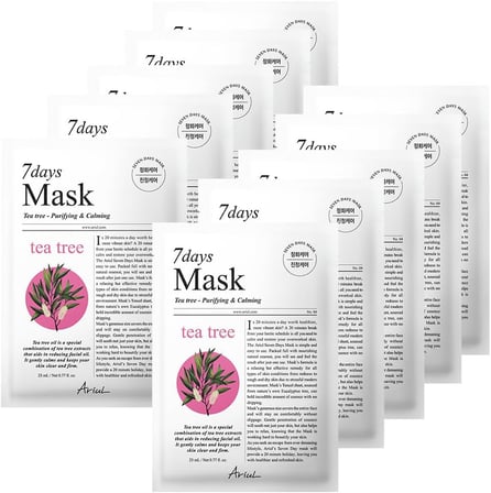 7 Days Mask Tea Tree M - Çay Ağacı Özlü Karşıtı Arındırıcı Vegan Kağıt Maske