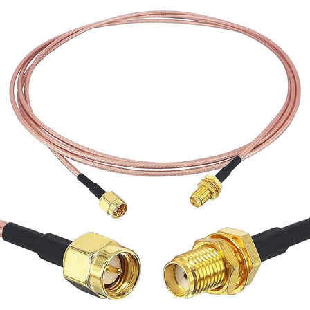 100cm Erkek Dişi SMA Kablo 1 Metre RF Uzatma Kablosu 50 Ohm 0-6Ghz Koeksiyel Wifi Gsm Gprs Anten Modem Lora Helium
