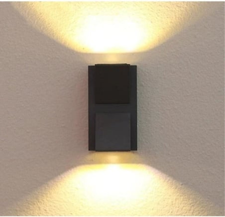 Rodos 7 Watt Modern Duvar Led Aplik 3200k Gün Işığı Çift Yönlü İç ve Dış Mekan Aplik IP44