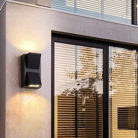 Rodos 7 Watt Modern Duvar Led Aplik 3200k Gün Işığı Çift Yönlü İç ve Dış Mekan Aplik IP44