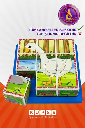 Uçan Hayvanlar 3D Puzzle - 9 Küp 6 Yapboz