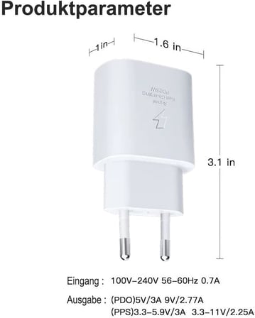 25W Type-C To Type-C Hızlı Şarj Aleti Set Beyaz