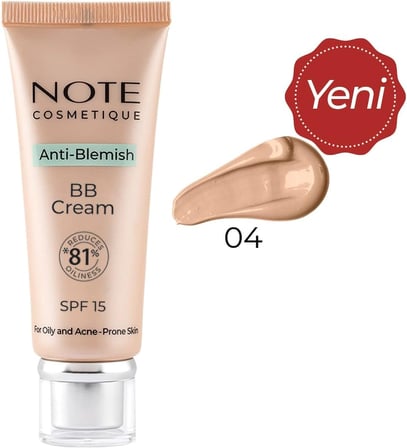 Cosmetics Anti-Blemish BB Cream 04 Beige SPF 15 Akneye Yatkın Ciltler BB Krem