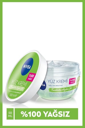 Ferahlatıcı Hydro Nemlendirici Yüz Kremi 100 ml, Yağlı Ciltler İçin, Makyaj Bazı, 24 Saat Cilt Nemlendirici, Yağlı His Bırakmayan Formül