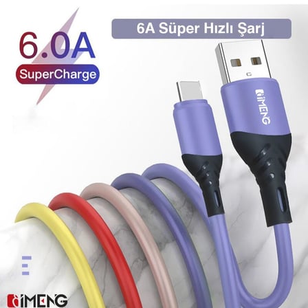 100W USB A to Micro Data ve Hızlı Şarj Kablosu 1 Metre Yeşil
