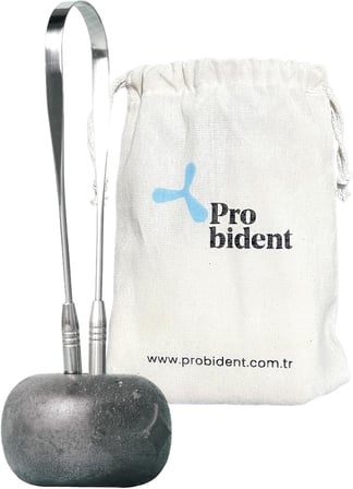 Dil Temizleme Aparatı/Dil Sıyırıcı Kese + Stand Hediyeli Full 304 Surgical Stainless Steel