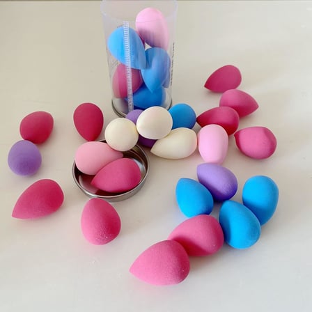 Mini Makyaj Süngeri Çok Renkli 10 Adet Küçük Güzellik Sünger Blender Seti Fondöten, Pudra, Kapatıcı Vurgulama ve Göz Farı için