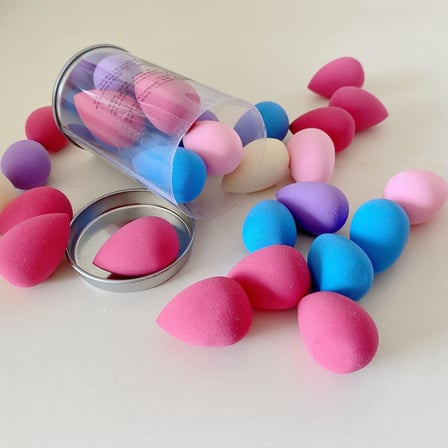 Mini Makyaj Süngeri Çok Renkli 10 Adet Küçük Güzellik Sünger Blender Seti Fondöten, Pudra, Kapatıcı Vurgulama ve Göz Farı için
