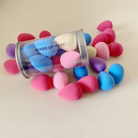 Mini Makyaj Süngeri Çok Renkli 10 Adet Küçük Güzellik Sünger Blender Seti Fondöten, Pudra, Kapatıcı Vurgulama ve Göz Farı için