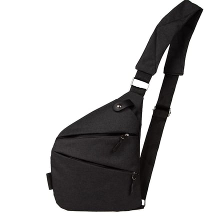 A Dos Çapraz Askılı Çanta, Göğüs Çanta, Slim Çanta, Unisex Siyah Kumaş Bel Çanta, Çapraz Askılı Çanta, Göğüs Seyahet Günlük Bodybag İnce Sling Çanta