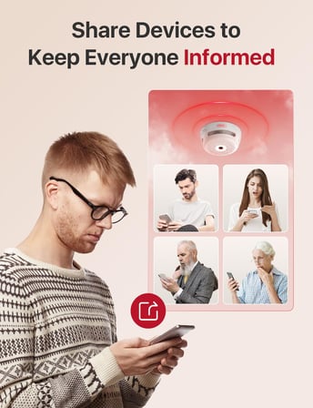 Akıllı Duman Dedektörü, SBS50 Baz İstasyonu ile, Wi-Fi Duman Alarmı, X-Sense Ev Güvenlik Uygulaması ile Uyumlu, Kablosuz Bağlantılı Mini Yangın Alarmı, Model FS31
