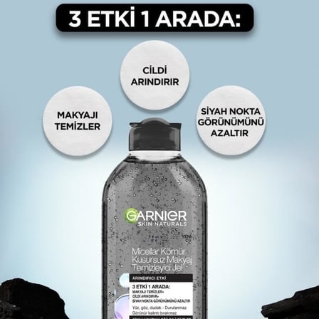 Micellar Kömür Kusursuz Makyaj Temizleyici Jel (400 ml)