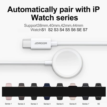 MANYETİK ŞARJ TİPİ C KABLO 120 CM APPLE WATCH BEYAZ