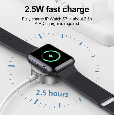 MANYETİK ŞARJ TİPİ C KABLO 120 CM APPLE WATCH BEYAZ