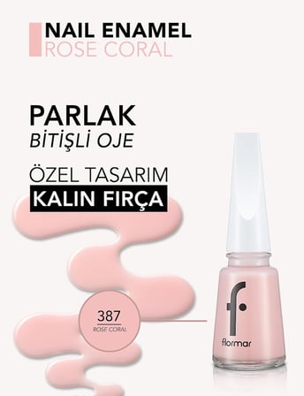 Klasik Parlak Bitişli Yüksek Pigmentli Oje-nail Enamel- 397 Rose Coral New- 8682536035972