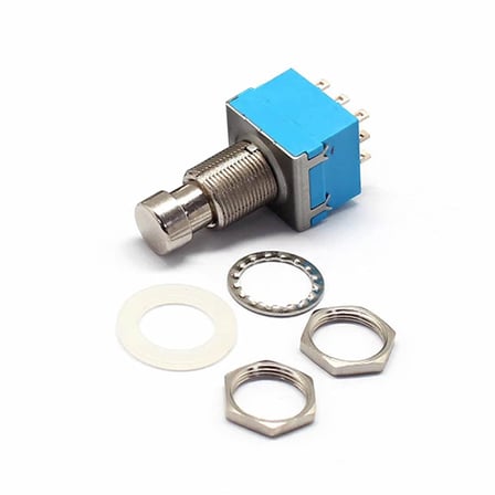 On/On/Off 3lü Anahtar AC 250V 3A 9 Pin Switch Anlık Basmalı Buton Ayak Pedal Elektro Gitar Efekt Kutusu Mandallama