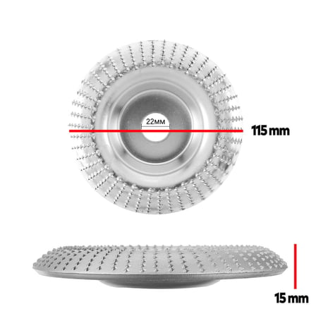 Rodex Ahşap Taşlama Törpüleme Oyma Eğe Diski Ahşap Kesici 115 mm