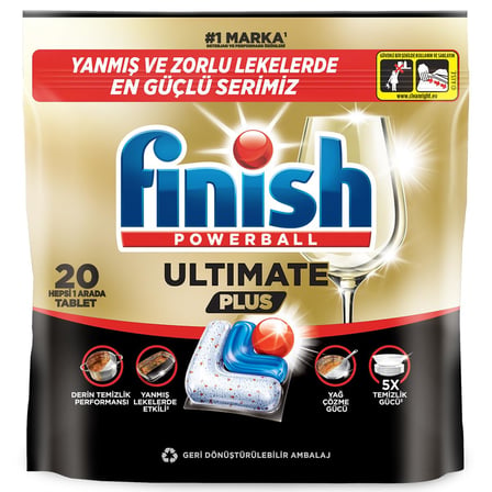 Ultimate Plus 20 Kapsül Bulaşık Makinesi Deterjanı Tableti (1 x 20 Kapsül)