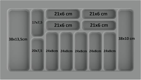 Cm Cekmece Içi Kasıklık Grı 78,5/40 Cm Kadar Kesılebılır