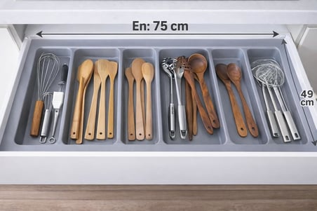 Cm Cekmece Içi Kepçelik Grı 68/40 Cm Kadar Kesılebılır