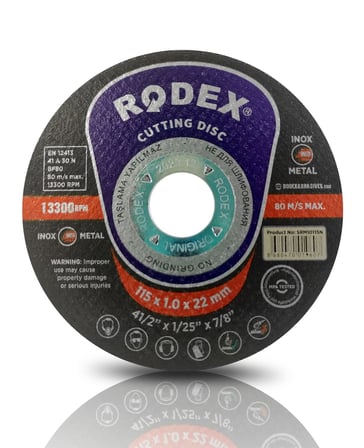 Rodex İnox Metal Kesici Taş Disk 115 x 1 mm 3 Adet
