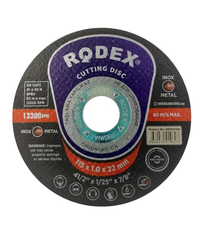 Rodex İnox Metal Kesici Taş Disk 115 x 1 mm 3 Adet