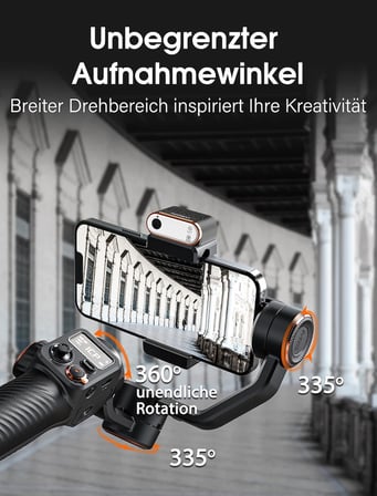 iSteady M6 Mobil Gimbal Sabitleyici Kiti 3 Eksen, Ayarlanabilir CCT/RGB Dolgu Işıklı Manyetik AI Takip, 0,91 İnç OLED Ekran, Yük Kapasitesi 400 g, Youtube/Vlog için