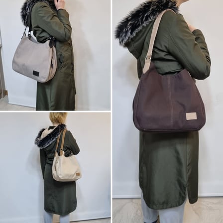 Vintage 3286 Lonia Kadın Kanvas Günlük Omuz Çantası Çok Bölmeli Pamuklu El Tote Hobo Çantası