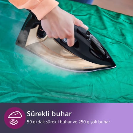 2800 W, 50 g/dakika Sürekli Buhar, 250 g Şok Buhar