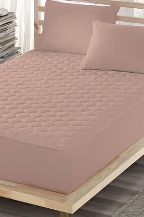 PARKER Renkli Alez Pembe-Kapitoneli Fitted-Pamuklu-Yanı Çarşaflı-Çift Kişilik-Tek Kişilik-Bebek Alezi-Su-Yatak Koruyucu 200x200, Ely Parker, 200 X 200