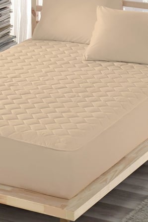 PARKER Renkli Alez Kahnanerengi-Kapitoneli Fitted-Pamuklu-Yanı Çarşaflı-Çift Kişilik-Tek Kişilik-Bebek Alezi-Su-Yatak Koruyucu 150x200, Ely Parker, Kahverengi, 150 X 200