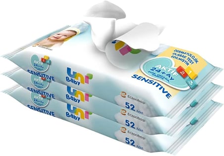 Baby Aktif Sensitive Islak Mendil 3x52 156 Yaprak