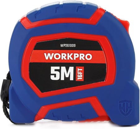 WP261009 5Mx19mm/16Ft. Naylon Kaplama Sarı Çelik Şerit Metre
