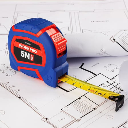 WP261009 5Mx19mm/16Ft. Naylon Kaplama Sarı Çelik Şerit Metre