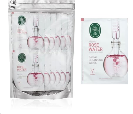 Sabri Tuncer Mistik Gül Suyu Yüz Temizleme Mendili 30lu Doypack Poşet 9,3 X 12,5 Büyük Boy