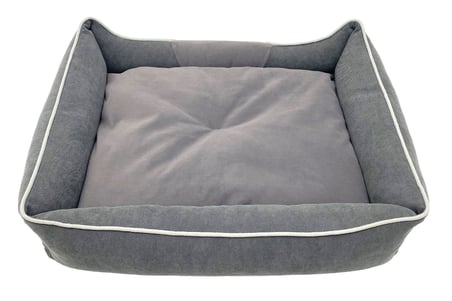 Couch Box Üst Kalite Kedi Köpek Yatağı Yıkanabilir Fermuarlı, Astarlı%100Elyaf Dolgu (Large)