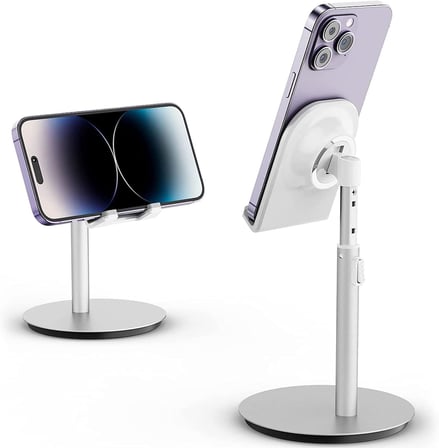 Saiji S1-II Masa için Cep Telefonu & Tablet Standı, Ayarlanabilir Yükseklik Açısı, iPhone, iPad, Samsung vb. Tüm 4''-11''Ekranlar için Uyumludur. Gri