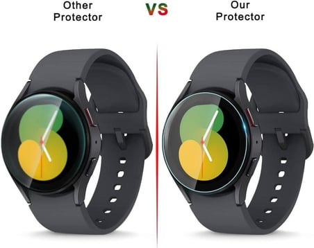 Samsung Galaxy Watch 4 40mm İle Uyumlu Ekran Koruyucu Çizilmeye Dayanıklı Akıllı Saat Koruması, 9H Temperli Kırılmaz Esnek Nano Cam, HD Şeffaf 2 Adet