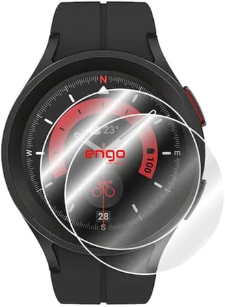 Samsung Galaxy Watch 5 Pro 45mm İle Uyumlu Ekran Koruyucu Çizilmeye Dayanıklı Akıllı Saat Koruması, 9H Temperli Kırılmaz Esnek Nano Cam, HD Şeffaf 2 Adet