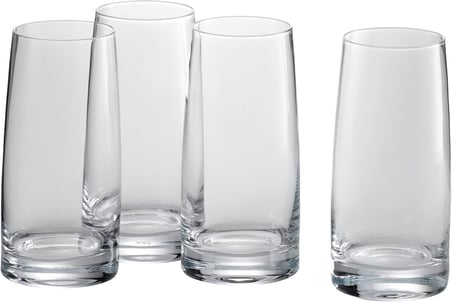 Kineo 4 Parça Meşrubat Bardağı Seti, 360 ml, Kristal Cam, Kokteyl ve Meşrubat Bardağı, İnce Ağız Kenarlı, Ergonomik Tasarım, Bulaşık Makinesinde Yıkanabilir