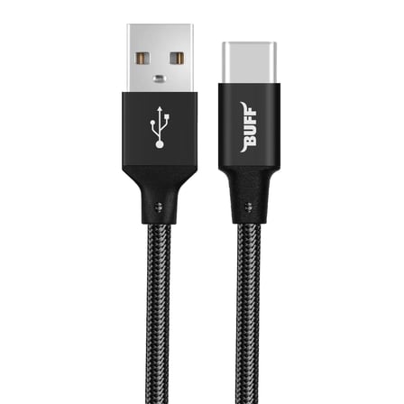 USB to Type-C 2.4A 1.2M Örgülü Data ve Şarj Kablosu (Siyah)