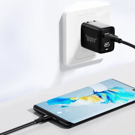 USB to Type-C 2.4A 1.2M Örgülü Data ve Şarj Kablosu (Siyah)