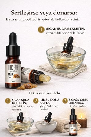 Mür Yağı 5 ml - Mirha Esansiyel Yağı (Myrrh Essential Oil) - Commiphora Myrrha