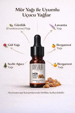 Mür Yağı 5 ml - Mirha Esansiyel Yağı (Myrrh Essential Oil) - Commiphora Myrrha