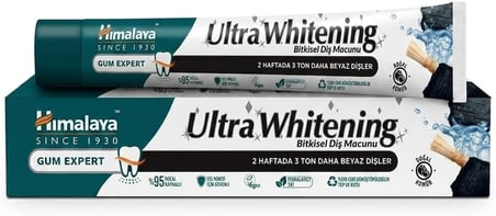 Whitening Diş Macunu 75 ml | Bitkisel, Beyazlatıcı | Aktif Kömür, Çörek Otu Yağı, Misvak | Florür, Kimyasal Beyazlatıcı İçermez