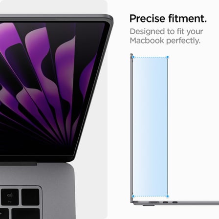 MacBook Air 15" (M5/M4/M3/M2/M) ile Uyumlu Hayalet Ekran Koruyucu Cam Safe View Privacy - AFL06951