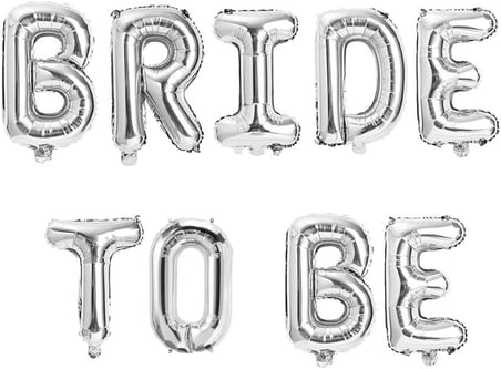 40 Cm Gümüş Bride To Be Folyo Balon