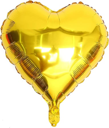 45 Cm Kalp Folyo Balon (Gökkuşağı)