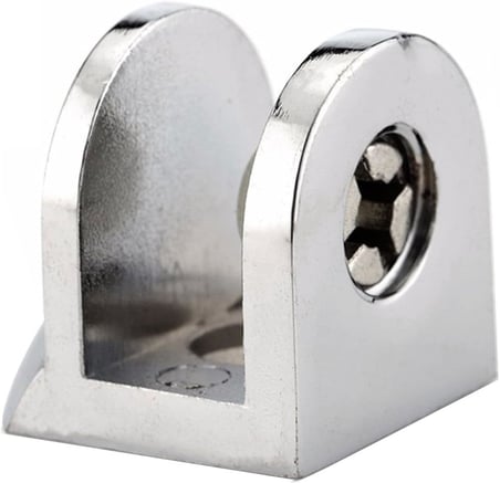 Tırnak Lüx Metal Cam Raf Tutucu Cam Etejer Menteşesi Krom Metal Vidalı 12 mm (4 Adet)